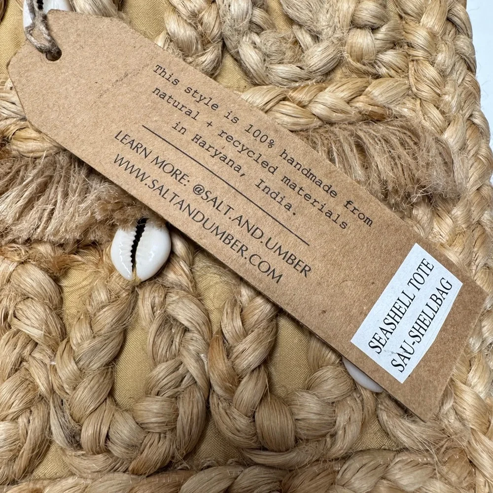 Salt+Umber | Isla Jute Seashell Tote - Eco Friendly - Boho - Beachy - NWT